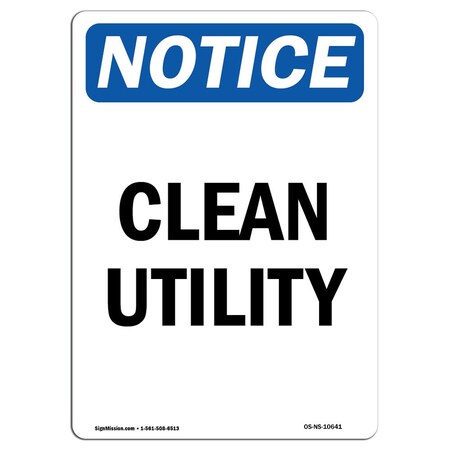 Signmission OSHA Notice, 5" Height, Clean Utility Sign, 5" X 3.5", Portrait OS-NS-D-35-V-10641